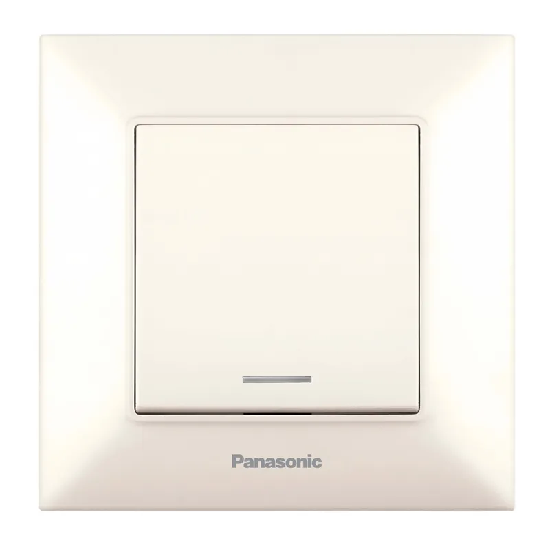 Переключатель Panasonic Arkedia Slim скрыт. 1кл. проходной с подсветкой IP20 бежевый (упак.:1шт) (WNTC00042BG-RU)
