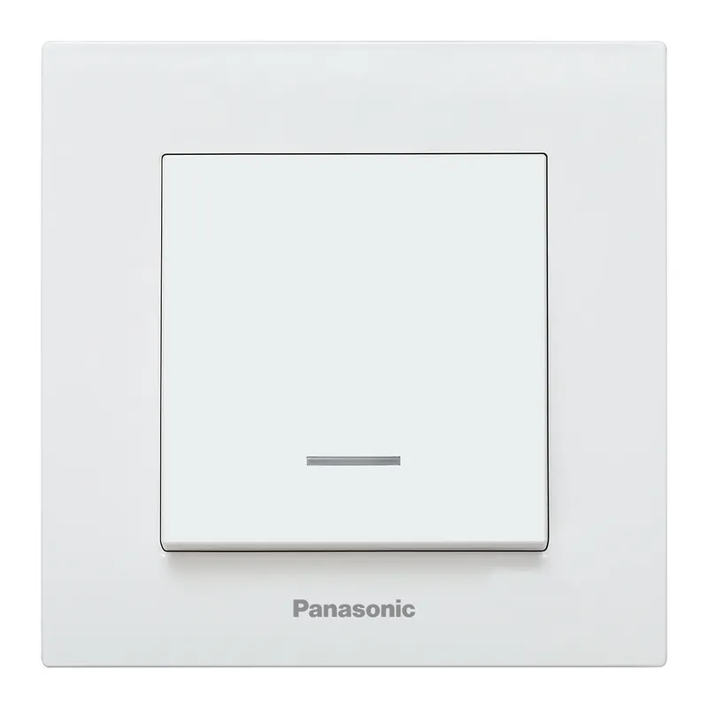 Выключатель Panasonic Karre Plus скрыт. 1кл. с подсветкой IP20 белый матовый (упак.:1шт) (WKTC00442WH-RU)