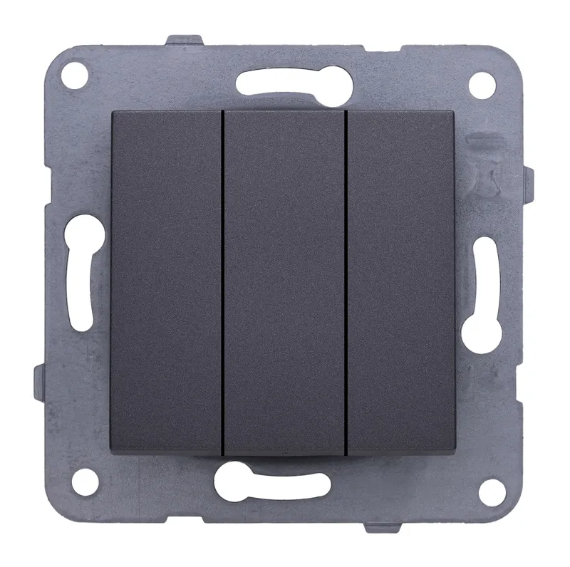 Выключатель Panasonic Karre&Arkedia скрыт. 3кл. IP20 дымчатый (упак.:1шт) (WKTT00152DG-RU)