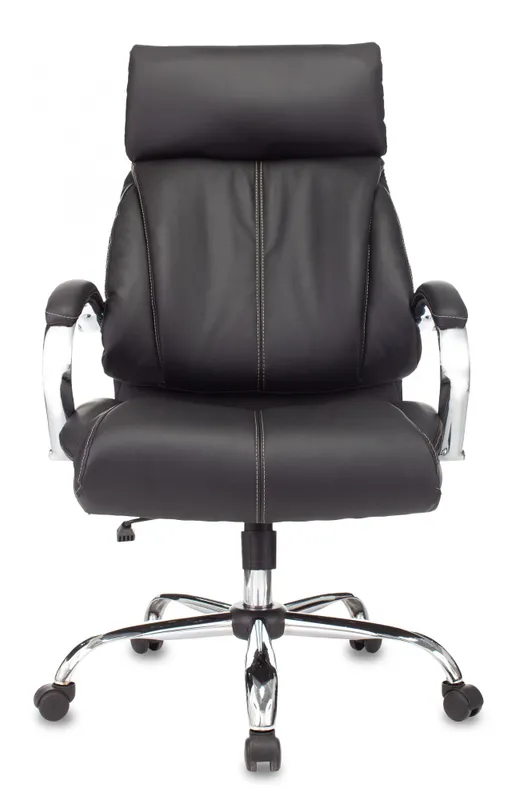 Кресло руководителя Бюрократ T-9904NSL черный эко.кожа крестов. металл хром