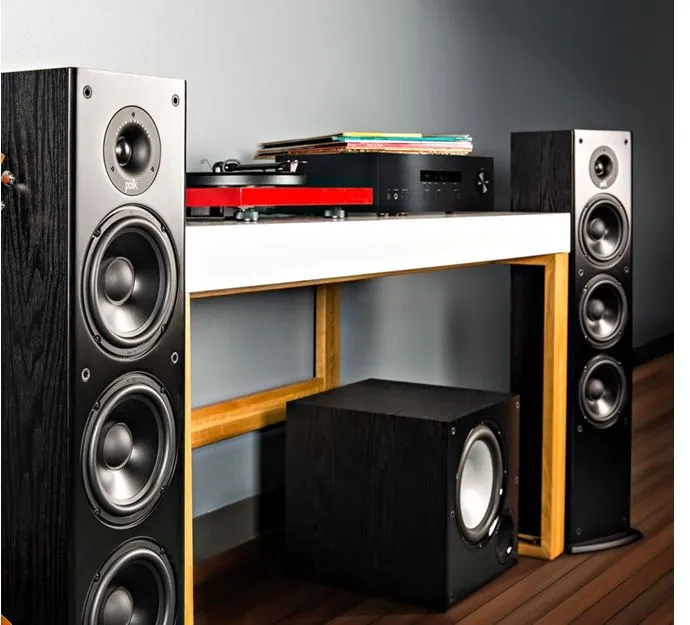 Фронтальная колонка PolkAudio T50 2.0 черный (в комплекте: 1 колонка)