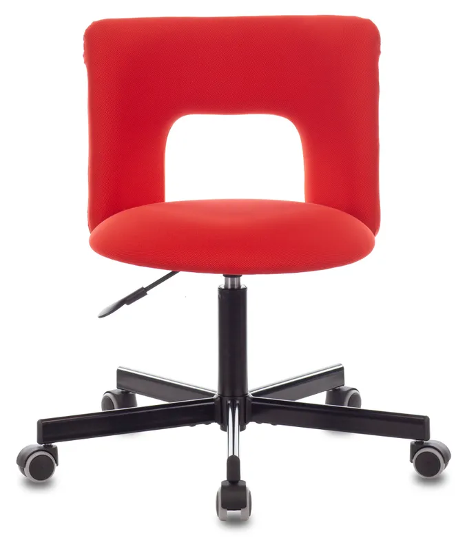 Кресло Бюрократ KF-1M красный 26-22 крестов. металл черный