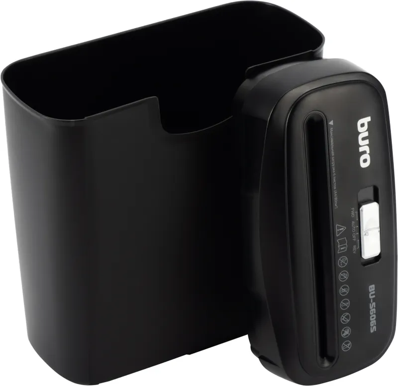 Шредер Buro Home BU-S606S черный (секр.Р-2) ленты 6лист. 11лтр. пл.карты