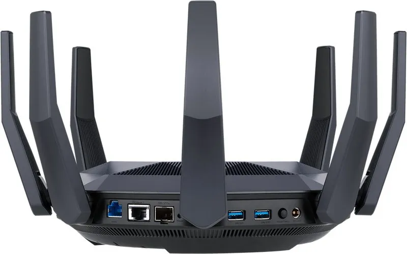 Роутер ASUS RT-AX89X //802.11b/g/n/ac/ax, 1148+4804 Mbps, 2,4 + 5 gGz, 8 antenna, USB, GBT LAN ; 90IG04J1-BM3010