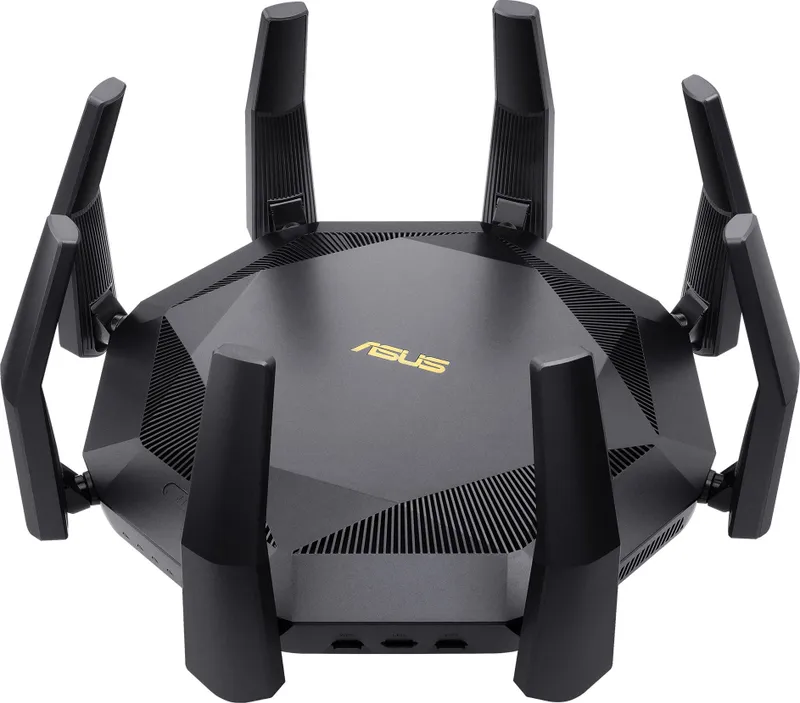 Роутер ASUS RT-AX89X //802.11b/g/n/ac/ax, 1148+4804 Mbps, 2,4 + 5 gGz, 8 antenna, USB, GBT LAN ; 90IG04J1-BM3010