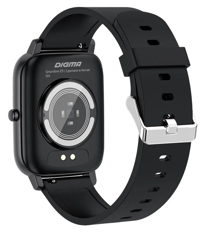 Смарт-часы Digma Smartline E5 1.69" TFT корп.черный рем.черный (E5B)