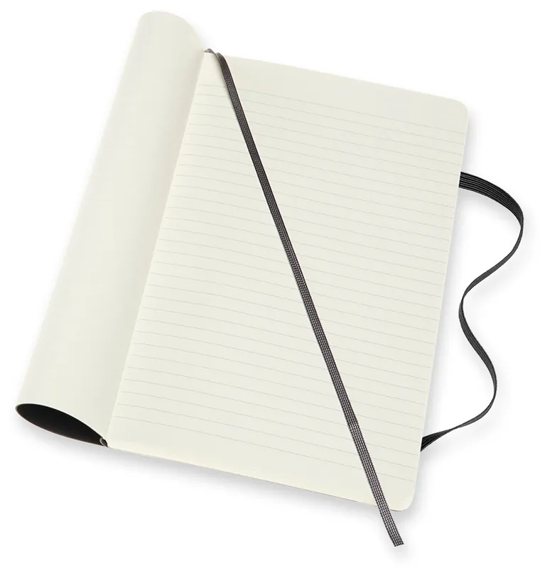 Блокнот Moleskine CLASSIC SOFT DOUBLE NB313SBK Large 130х210мм 192стр. линейка/нелинованный мягкая обложка черный