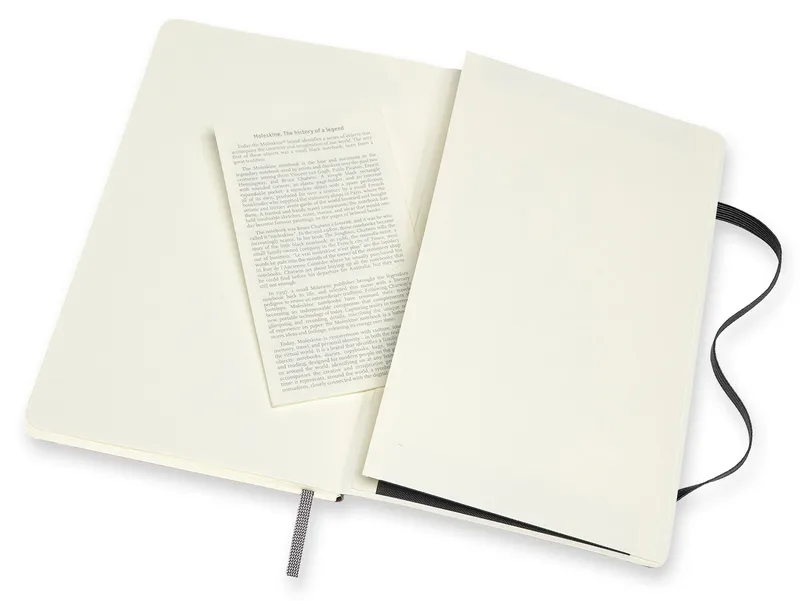 Блокнот Moleskine CLASSIC SOFT DOUBLE NB313SBK Large 130х210мм 192стр. линейка/нелинованный мягкая обложка черный