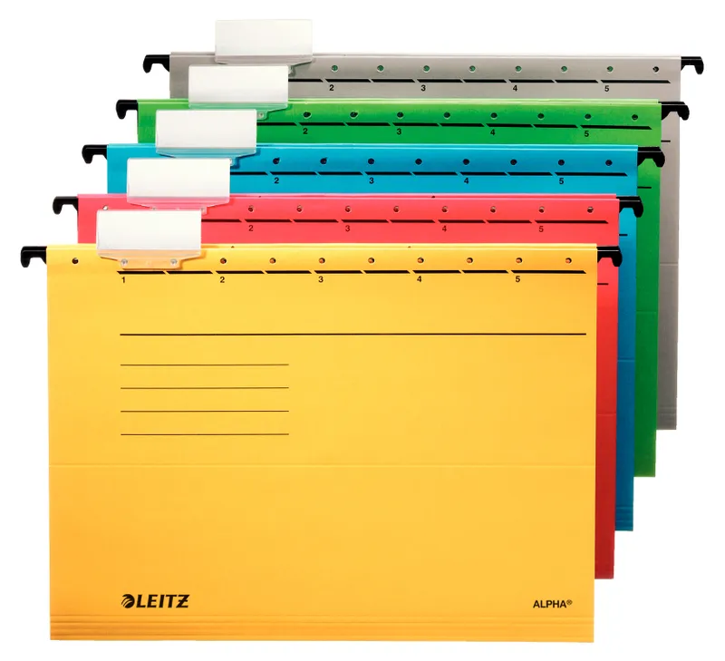 Папка подвесная Leitz Alpha 19850015 A4 картон желтый