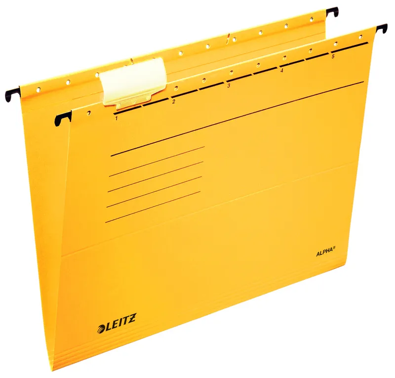 Папка подвесная Leitz Alpha 19850015 A4 картон желтый