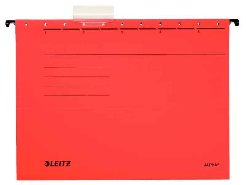 Папка подвесная Leitz Alpha 19850025 A4 картон красный