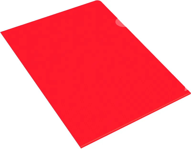 Папка-уголок Бюрократ DeLuxe DLCRED A4 пластик 0.18мм красный