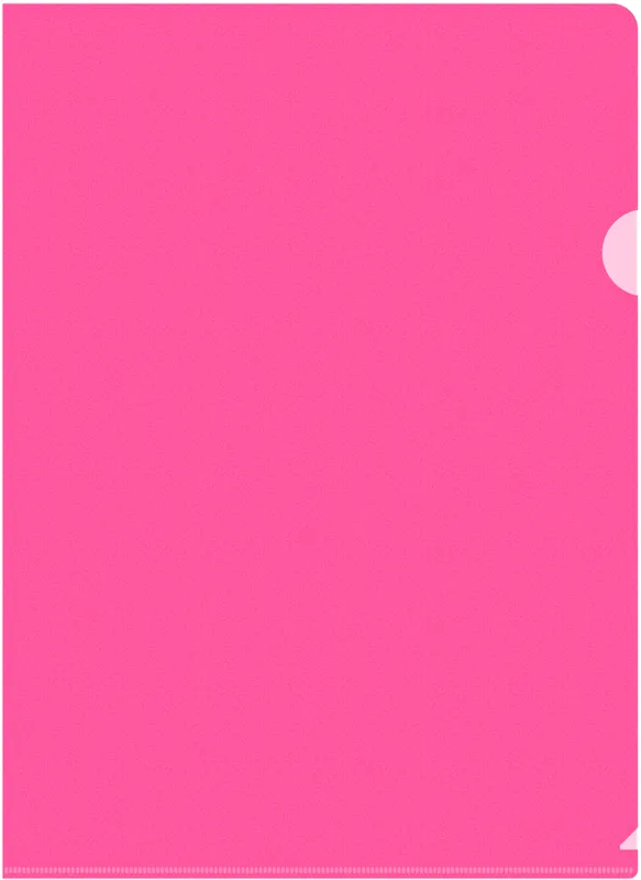 Папка-уголок Бюрократ Double Neon DNECPINK A4 пластик 0.18мм розовый