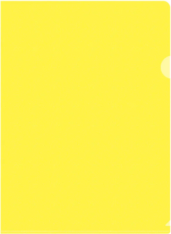 Папка-уголок Бюрократ Double Neon DNECYEL A4 пластик 0.18мм желтый