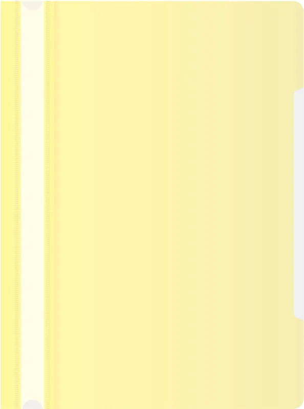 Папка-скоросшиватель Бюрократ Pastel -PSLPAST/YEL A4 прозрач.верх.лист пластик желтый 0.14/0.18