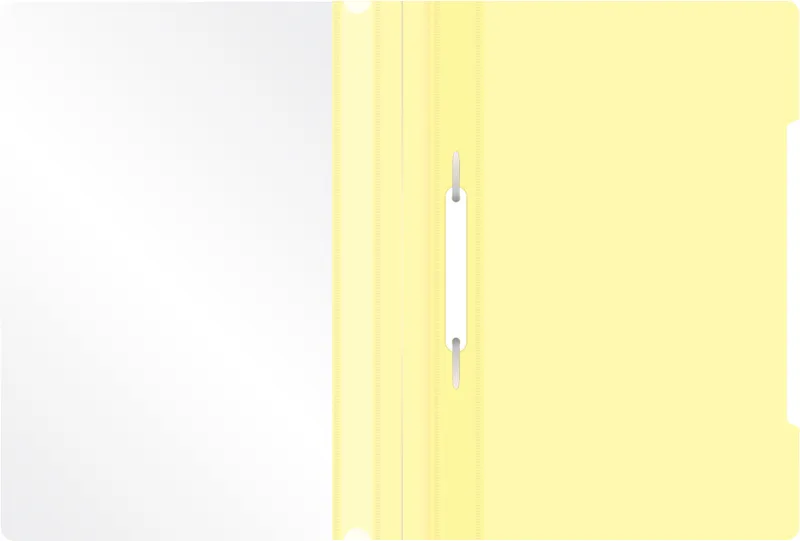 Папка-скоросшиватель Бюрократ Pastel -PSLPAST/YEL A4 прозрач.верх.лист пластик желтый 0.14/0.18