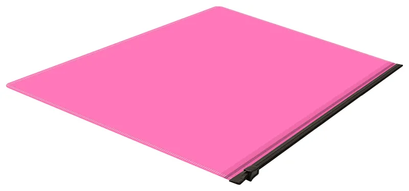 Папка на молнии ZIP Бюрократ Double Neon DNEBPM4APINKBL A4+ полипропилен 0.15мм розовый цвет молнии черный