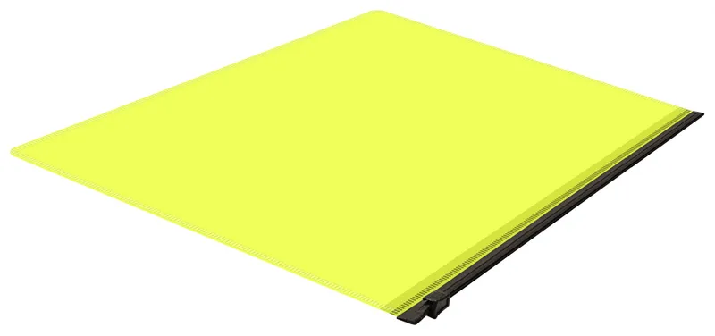 Папка на молнии ZIP Бюрократ Double Neon DNEBPM4AYELBL A4+ полипропилен 0.15мм желтый цвет молнии черный