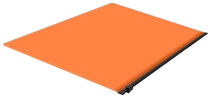 Папка на молнии ZIP Бюрократ Double Neon DNEBPM4AORBL A4+ полипропилен 0.15мм оранжевый цвет молнии черный