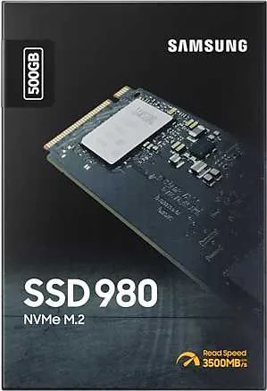 Твердотельный накопитель SSD M.2 (PCI-E NVMe) 500Gb Samsung 980 (R3100/W2600MB/s) (MZ-V8V500BW) 1year