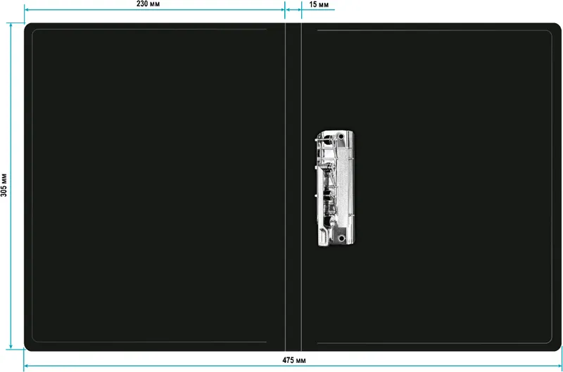Папка метал.зажим Buro -ECB04CBLACK A4 пластик 0.5мм черный