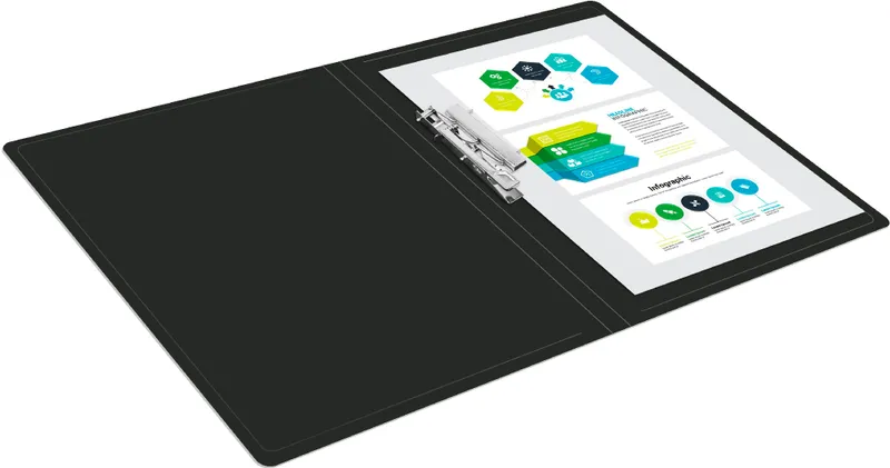 Папка метал.зажим Buro -ECB04CBLACK A4 пластик 0.5мм черный