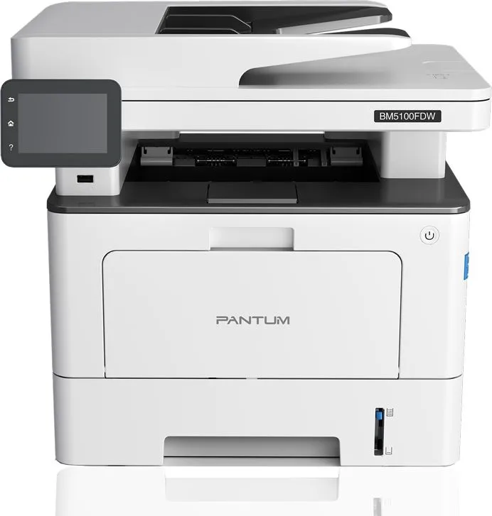 Лазерное многофункциональное устройство Pantum BM5100FDW, P/C/S/F, Mono laser, А4, 40 ppm (max 100000 p/mon), 1.2 GHz, 1200x1200 dpi, 512 MB RAM, Duplex, DADF50, paper tray 250 pages, USB, LAN, WiFi, start. cartridge 3000 pages