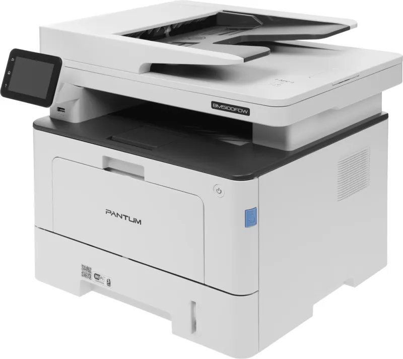 Лазерное многофункциональное устройство Pantum BM5100FDW, P/C/S/F, Mono laser, А4, 40 ppm (max 100000 p/mon), 1.2 GHz, 1200x1200 dpi, 512 MB RAM, Duplex, DADF50, paper tray 250 pages, USB, LAN, WiFi, start. cartridge 3000 pages