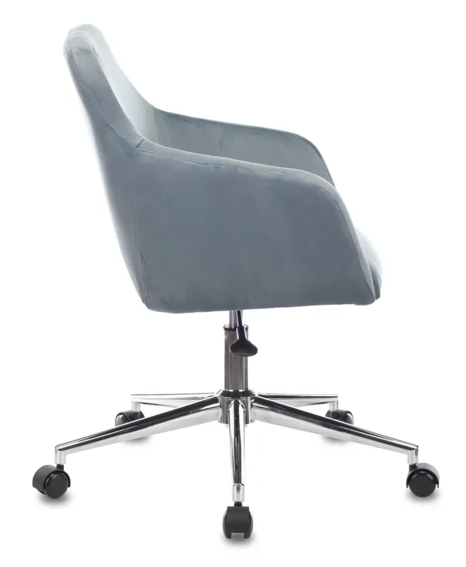 Кресло Бюрократ CH-380SL голубая сталь Italia 21 крестов. металл хром