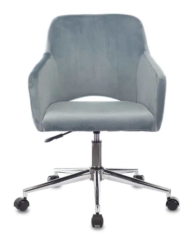 Кресло Бюрократ CH-380SL голубая сталь Italia 21 крестов. металл хром