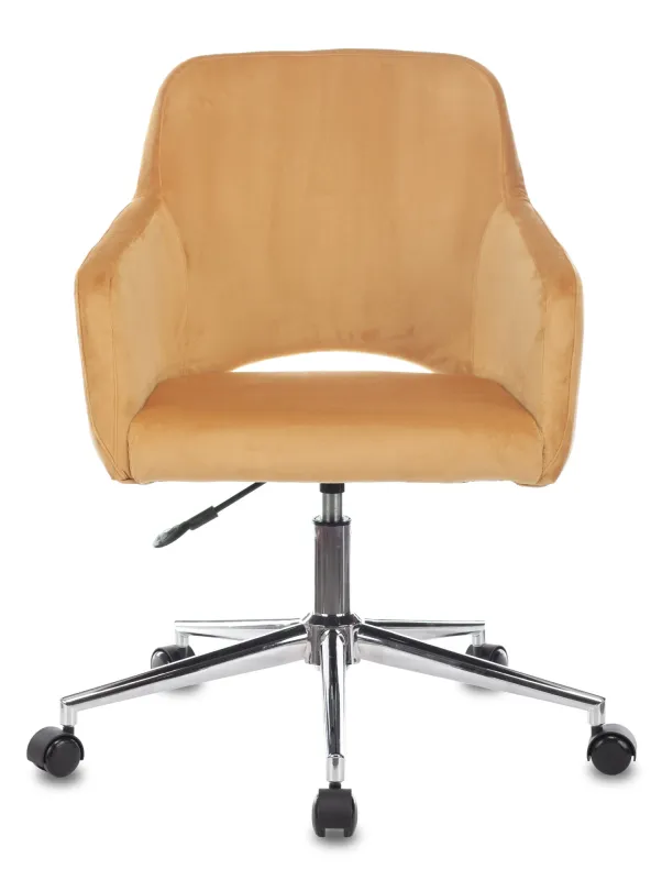 Кресло Бюрократ CH-380SL янтарный Italia 9 крестов. металл хром