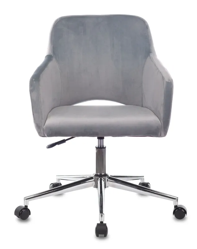 Кресло Бюрократ CH-380SL серая жемчужина Italia 26 крестов. металл хром