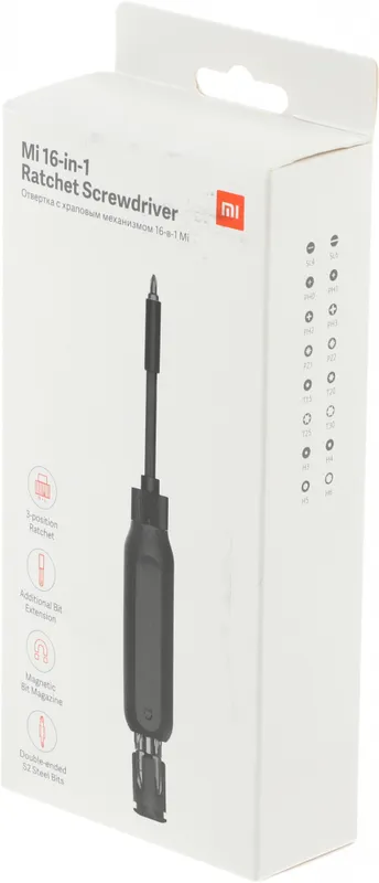 Отвертка Xiaomi Mi 16-in-1 Ratchet Screwdriver в компл.:16 предметов жесткий кейс (BHR4779GL)