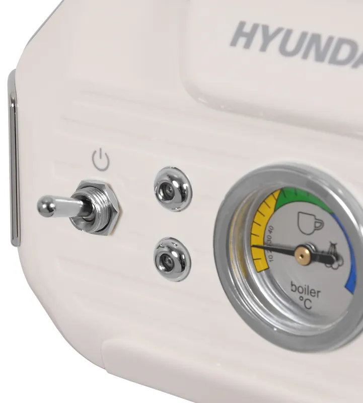 Кофеварка рожковая Hyundai HEM-5300 850Вт бежевый/серебристый