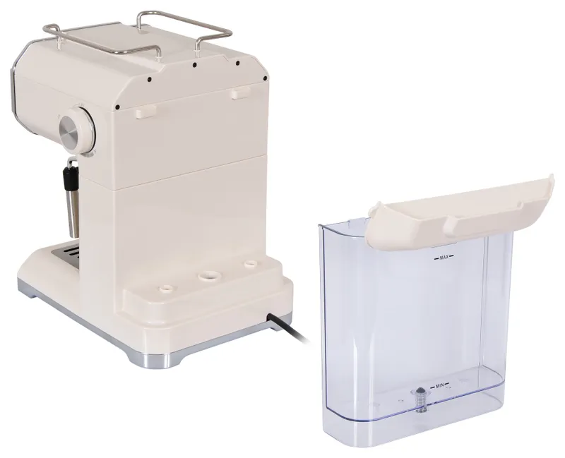 Кофеварка рожковая Hyundai HEM-5300 850Вт бежевый/серебристый