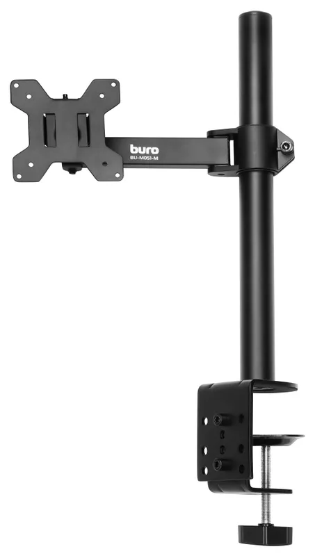 Кронштейн для мониторов ЖК Buro BU-M051-M черный 17"-32" макс.8кг крепление к столешнице поворот и наклон