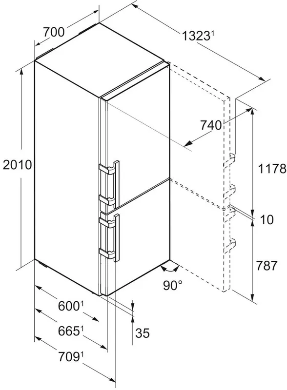 Холодильник Liebherr CBNes 5775 нержавеющая сталь (двухкамерный)