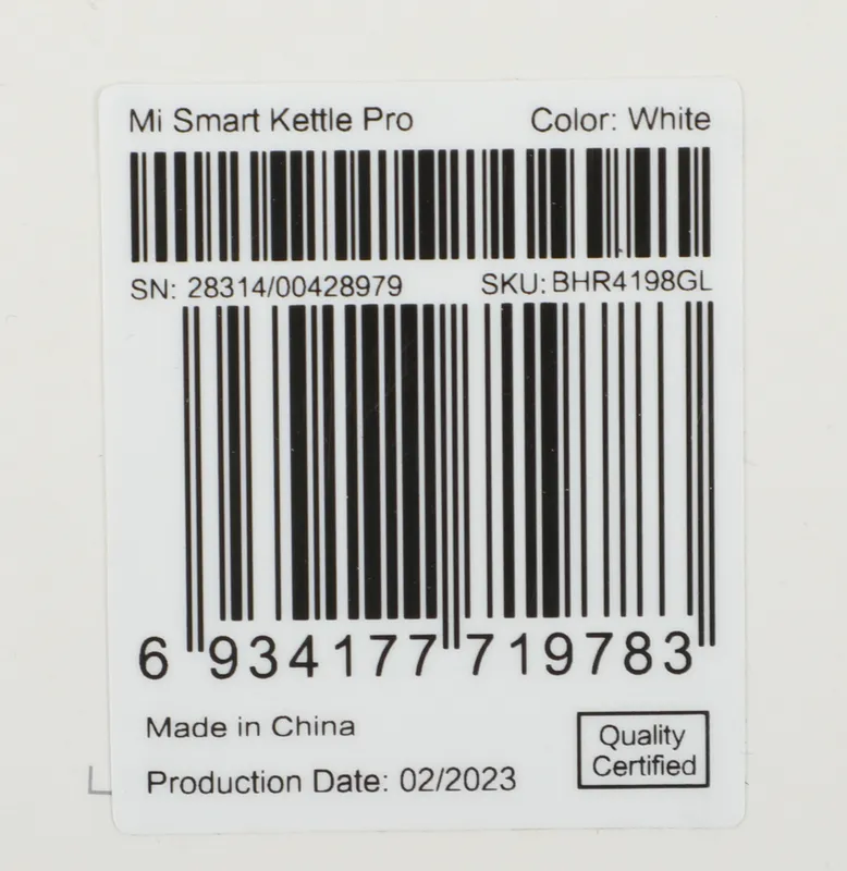 Чайник электрический Xiaomi Mi Smart Kettle Pro 1.5л. 1800Вт белый корпус: металл/пластик (BHR4198GL)