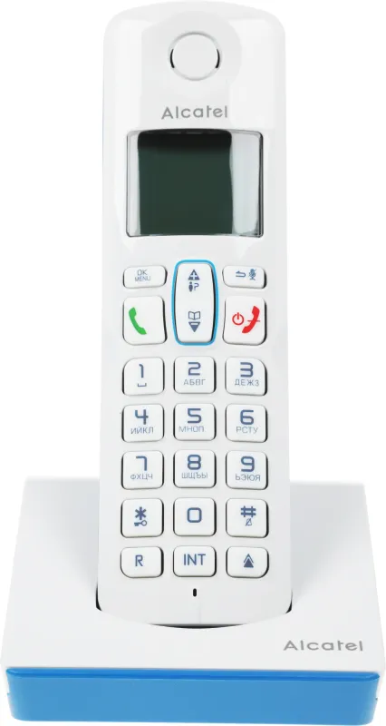 Р/Телефон Dect Alcatel S230 RU белый/синий АОН