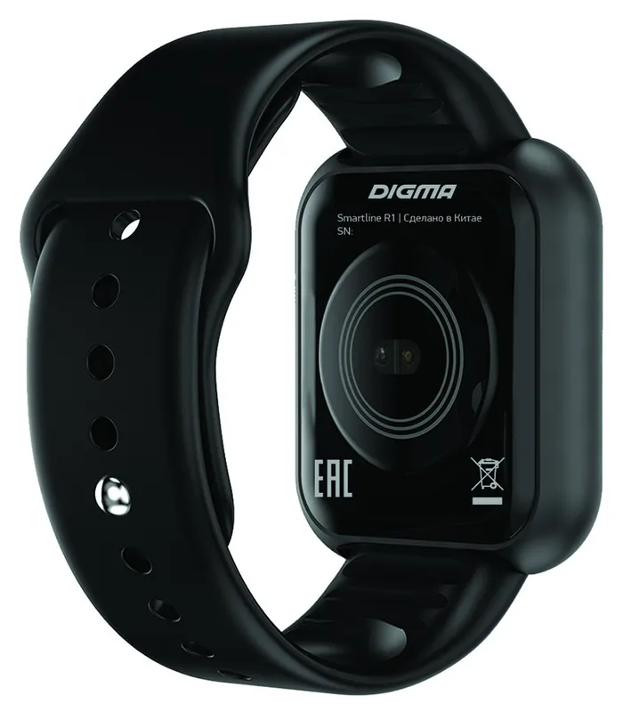 Смарт-часы Digma Smartline R1 1.3" TFT корп.черный рем.черный (R1B)