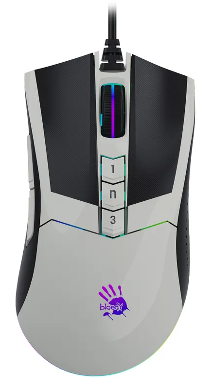Мышь A4Tech Bloody W90 Max белый/черный оптическая (10000dpi) USB (10but)