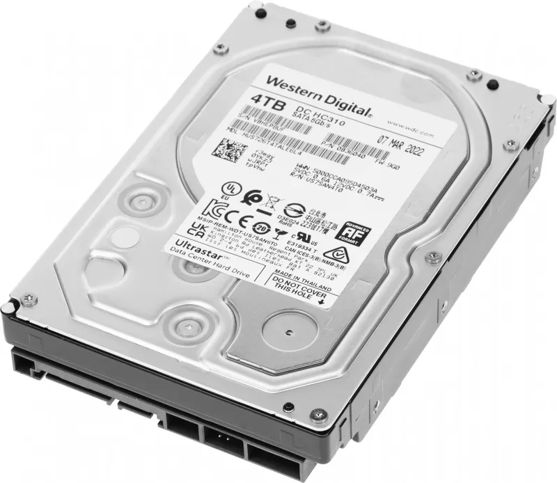 Жесткий диск Western Digital Ultrastar DC HС310 HDD 3.5" SATA 4Tb, 7200rpm, 256MB buffer, 512e (HUS726T4TALE6L4 HGST), 1 year