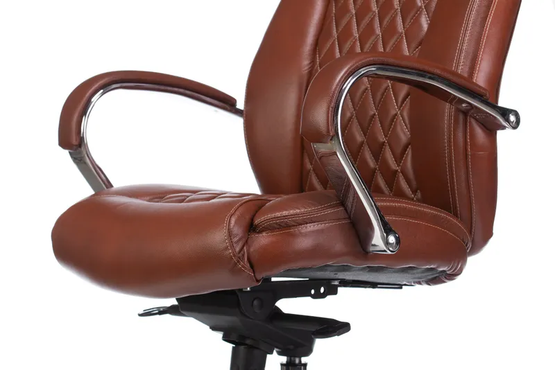 Кресло руководителя Бюрократ T-9924SL светло-коричневый Leather Eichel кожа крестов. металл хром