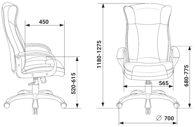 Кресло руководителя Бюрократ CH-879N темно-коричневый NE-15 эко.кожа крестов. пластик