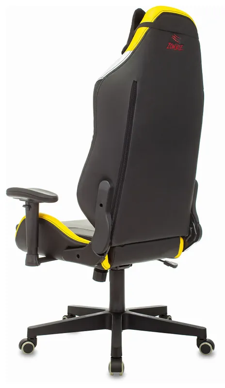 Кресло игровое Zombie HERO CYBERZONE PRO черный/желтый эко.кожа с подголов. крестов. пластик