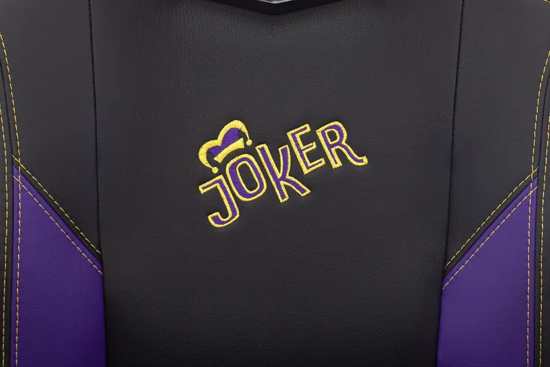 Кресло игровое Zombie HERO JOKER черный/фиолетовый эко.кожа с подголов. крестов. пластик