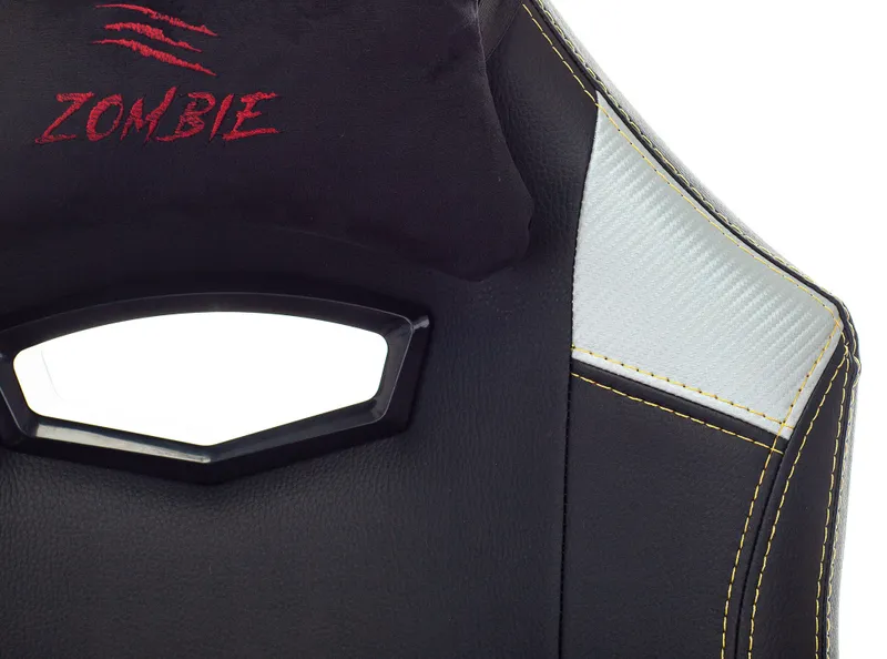Кресло игровое Zombie HERO JOKER черный/фиолетовый эко.кожа с подголов. крестов. пластик