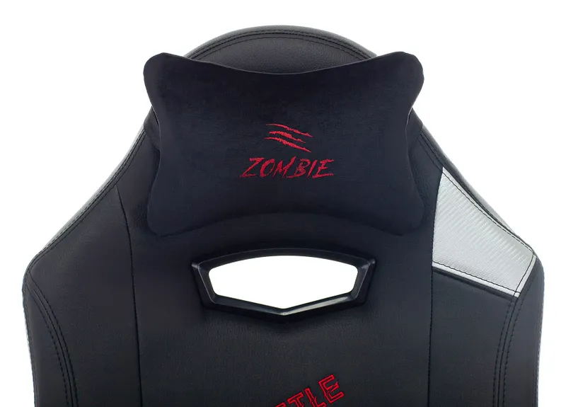 Кресло игровое Zombie HERO BATTLEZONE черный/красный эко.кожа с подголов. крестов. пластик