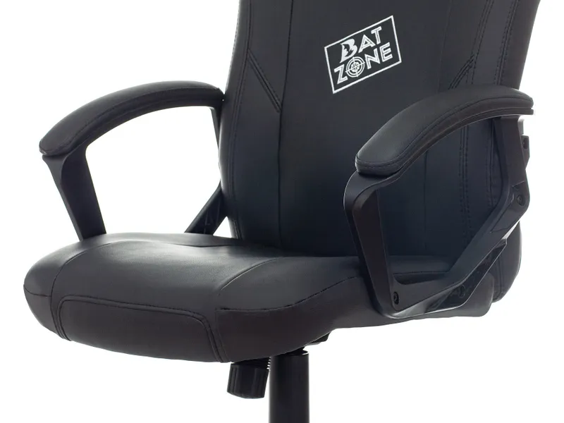 Кресло игровое Zombie HERO BATZONE черный эко.кожа с подголов. крестов. пластик