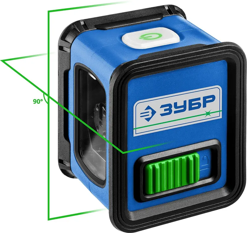 Нивелир лазерн. Зубр КРЕСТ 2кл.лаз. 540нм цв.луч. зеленый 2луч. (34900)